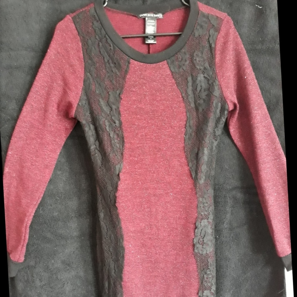 Red sweater dress